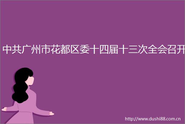 广州市花都区委十四届十三次全会召开