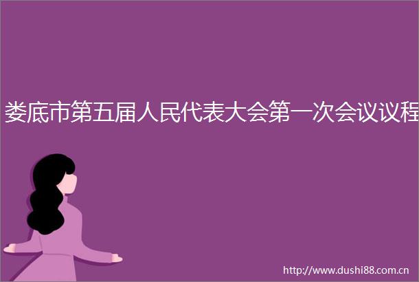 娄底市第五届代表大会第一次会议议程