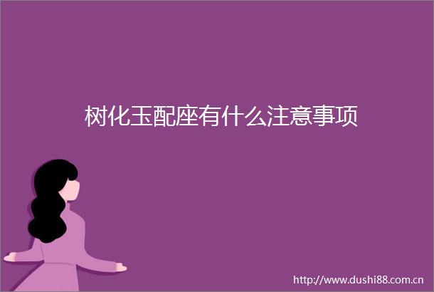 树化玉配座有什么注意事项