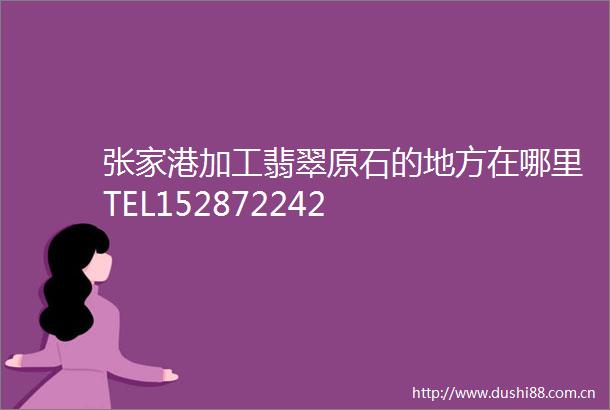 张家港加工翡翠原石的地方在哪里TEL152872242