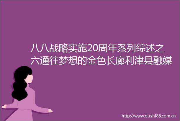 八八战略实施20周年系列综述之六通往梦想的金色长廊利津县融媒体中心