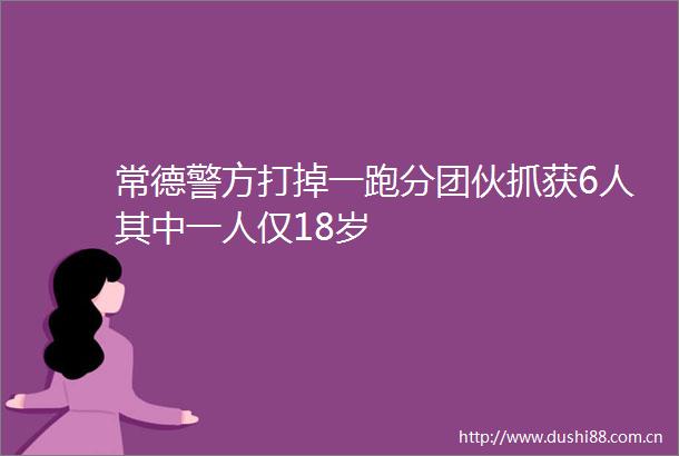 常德警方打掉一跑分团伙抓获6人其中一人仅18岁