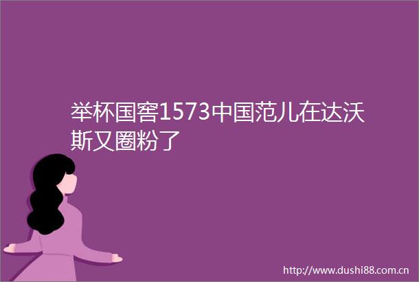 举杯国窖1573范儿在达沃斯又圈粉了
