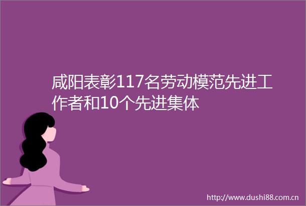 咸阳表彰117名劳动模范先进工作者和10个先进集体