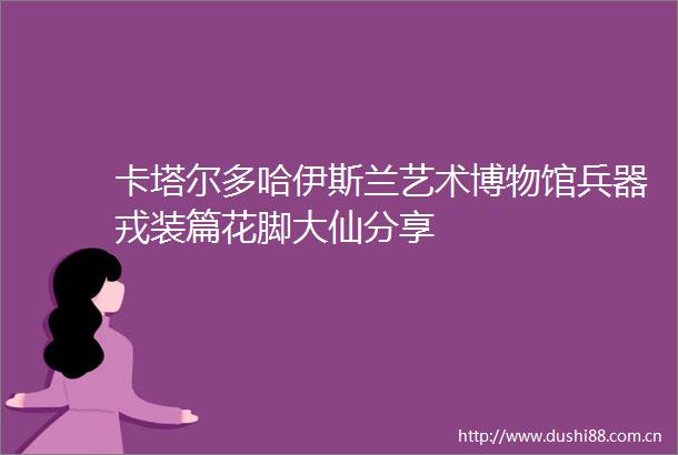 卡塔尔多哈伊斯兰艺术博物馆兵器戎装篇花脚大仙分享