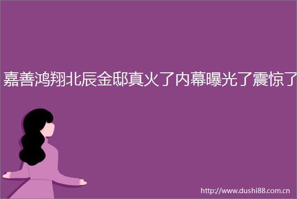嘉善鸿翔北辰金邸真火了了震惊了
