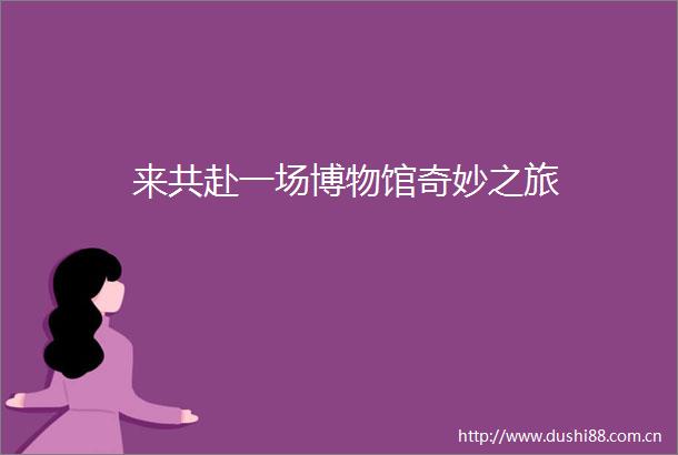 来共赴一场博物馆奇妙之旅