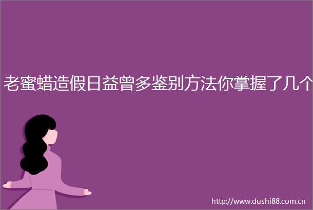 老蜜蜡日益曾多鉴别方法你掌握了几个
