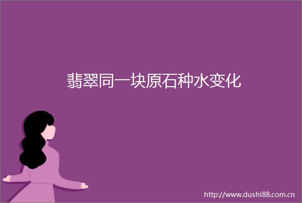 翡翠同一块原石种水变化