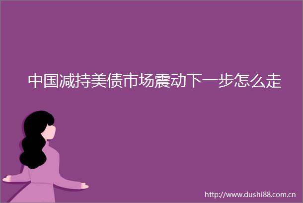 减持美债市场震动下一步怎么走