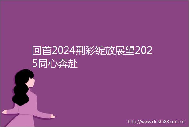 回首2024荆彩绽放展望2025同心奔赴