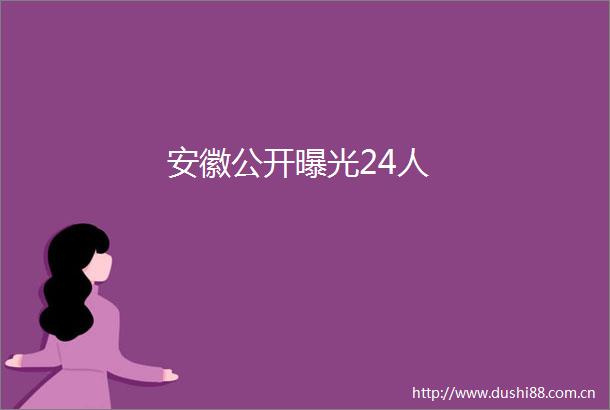 安徽公开24人