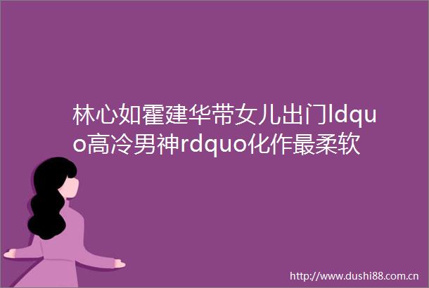 林心如霍建华带女儿出门ldquo高冷男神rdquo化作最柔软的父亲8岁小海豚超可爱