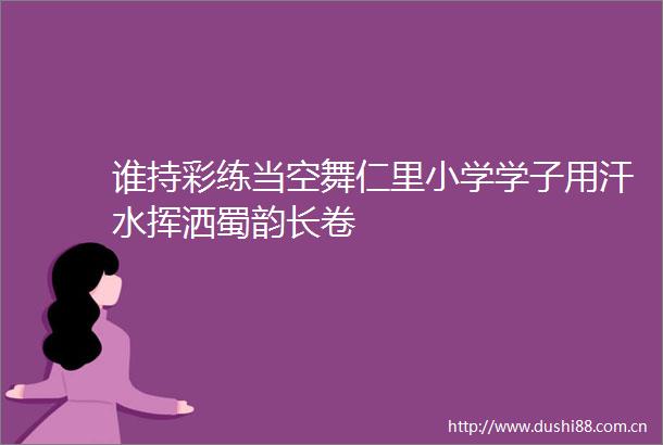谁持彩练当空舞仁里小学学子用汗水挥洒蜀韵长卷