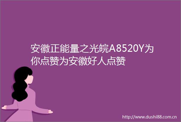 安徽正能量之光皖A8520Y为你点赞为安徽好人点赞