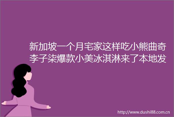 新加坡一个月宅家这样吃小熊曲奇李子柒爆款小美冰淇淋来了本地发货