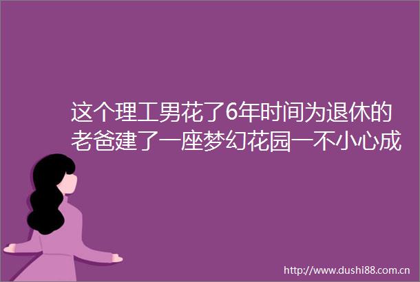 这个理工男花了6年时间为退休的老爸建了一座梦幻花园一不小心成了每年花友必到的打卡地