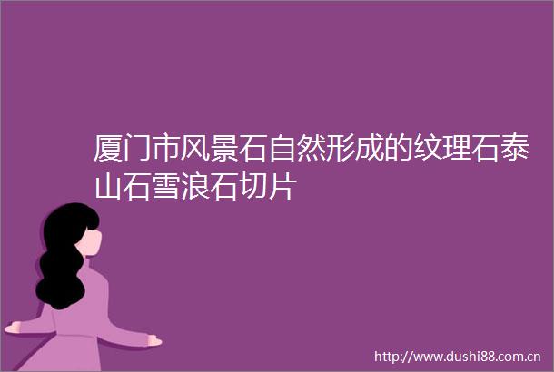 厦门市风景石自然形成的纹理石泰山石雪浪石切片