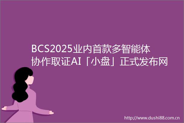 BCS2025业内首款多智能体协作取证AI「小盘」正式发布网络治理论坛圆满落幕
