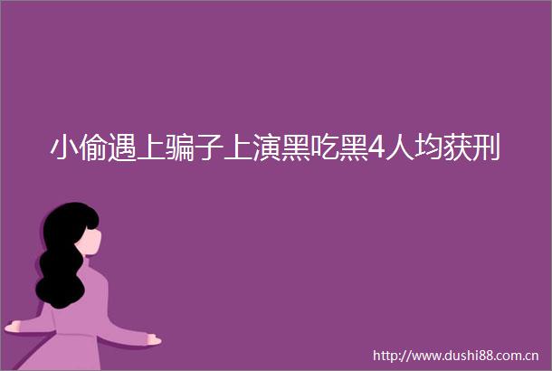 遇上子上演黑吃黑4人均获刑