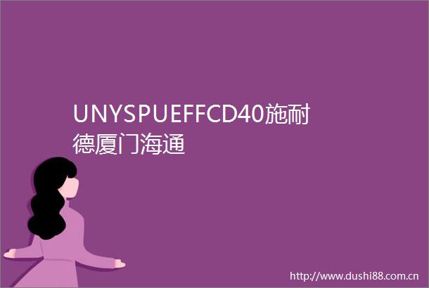 UNYSPUEFFCD40施耐德厦门海通