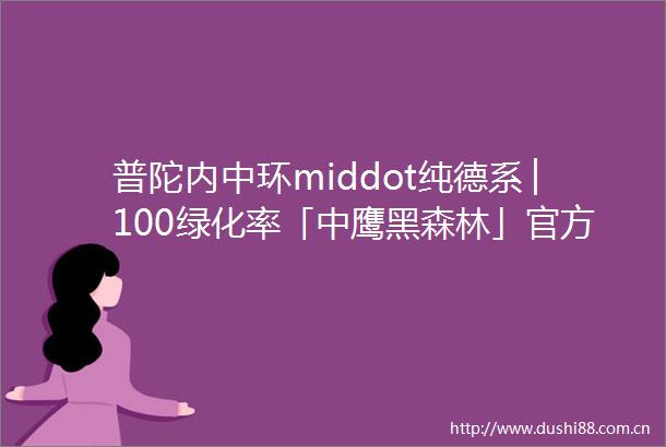 普陀内中环middot纯德系│100绿化率「中鹰黑森林」官方网站中鹰黑森林最新房价户型容积率小区配套