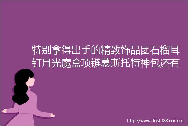 特别拿得出手的精致饰品团石榴耳钉月光魔盒项链慕斯托特神包还有修护保湿水乳十全大补的复合维生素
