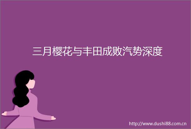 三月樱花与丰田成败汽势深度