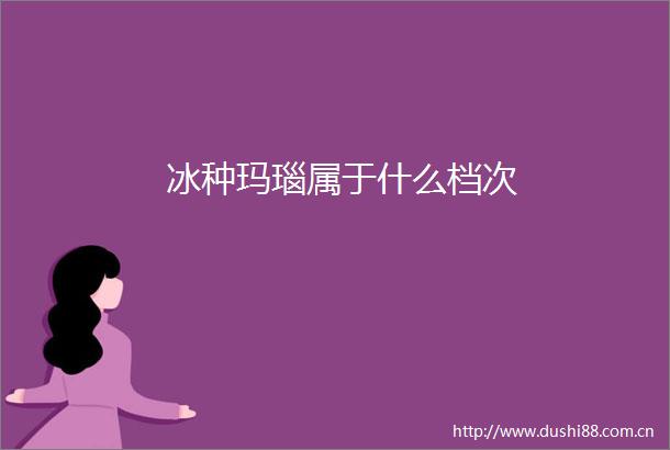 冰种玛瑙属于什么档次
