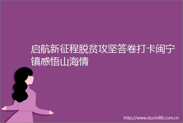 启航新征程脱贫攻坚答卷打卡闽宁镇感悟山海情
