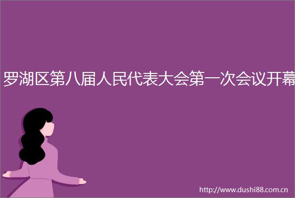 罗湖区第八届代表大会第一次会议开幕