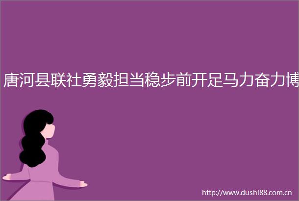 唐河县联社勇毅担当稳步前开足马力奋力博