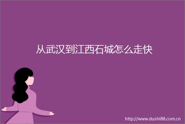 从武汉到江西石城怎么走快