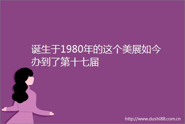 诞生于1980年的这个美展如今办到了第十七届