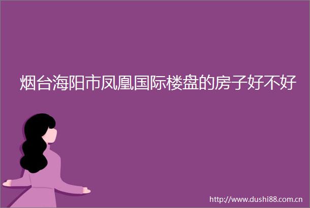 烟台海阳市凤凰国际楼盘的房子好不好