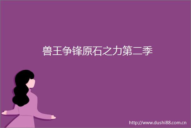 兽王争锋原石之力第二季