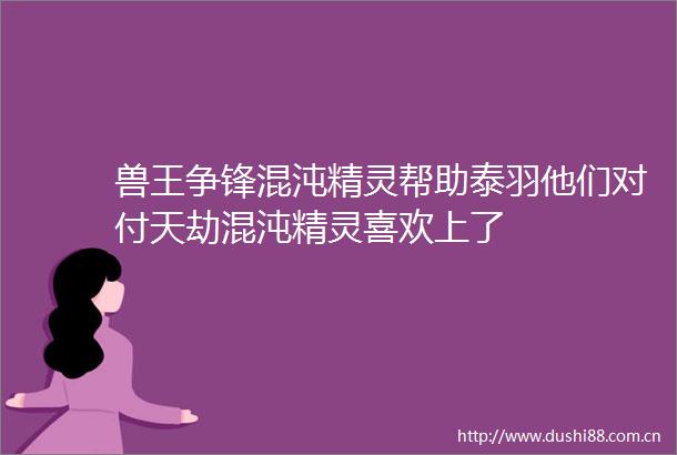 兽王争锋混沌精灵帮助泰羽他们对付天劫混沌精灵喜欢上了