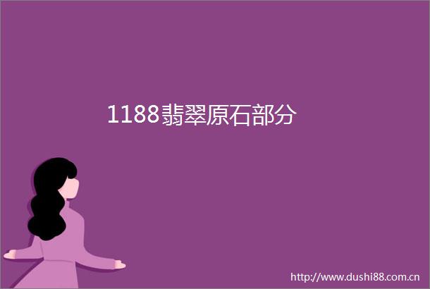 1188翡翠原石部分
