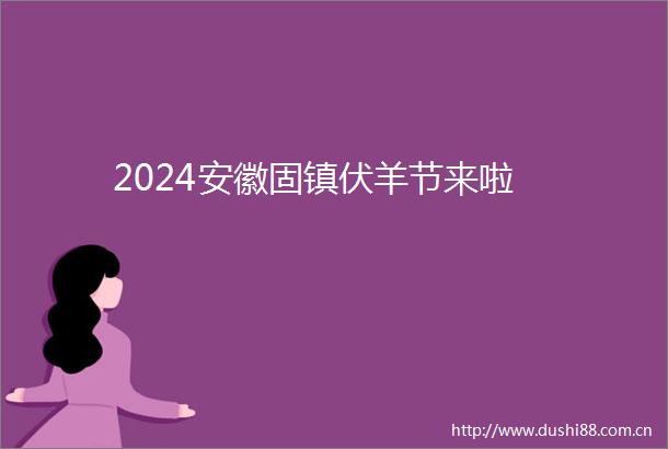 2024安徽固镇伏羊节来啦