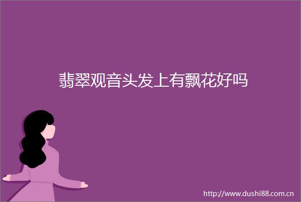 翡翠观音头发上有飘花好吗