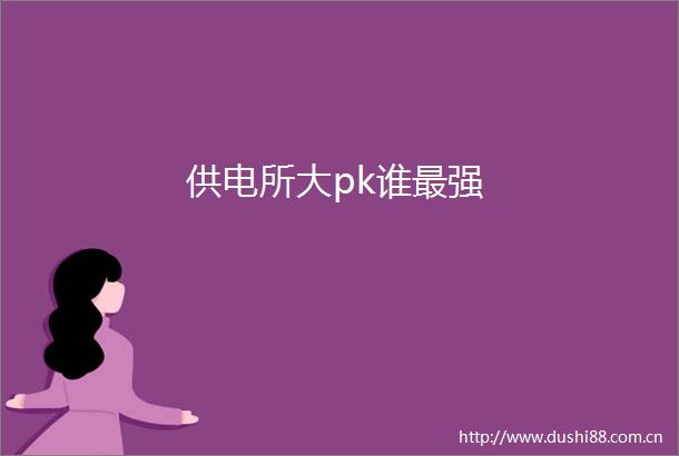 供电所大pk谁最强