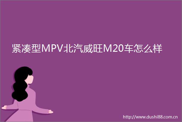 紧凑型MPV北汽威旺M20车怎么样