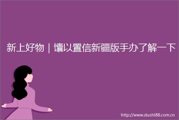 新上好物｜馕以置信新疆版手办了解一下