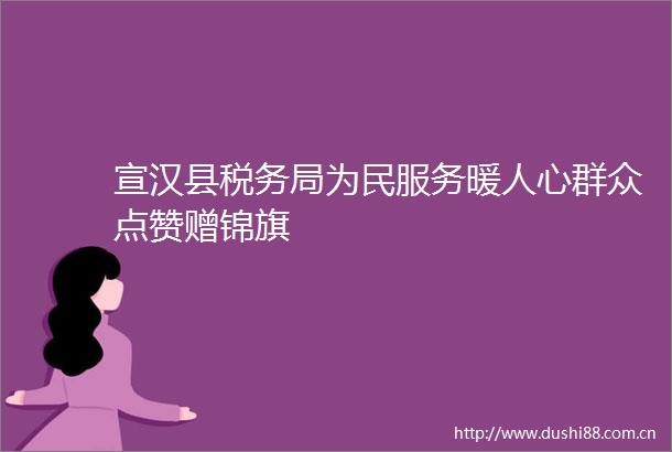 宣汉县税务局为民服务暖人心群众点赞赠锦旗