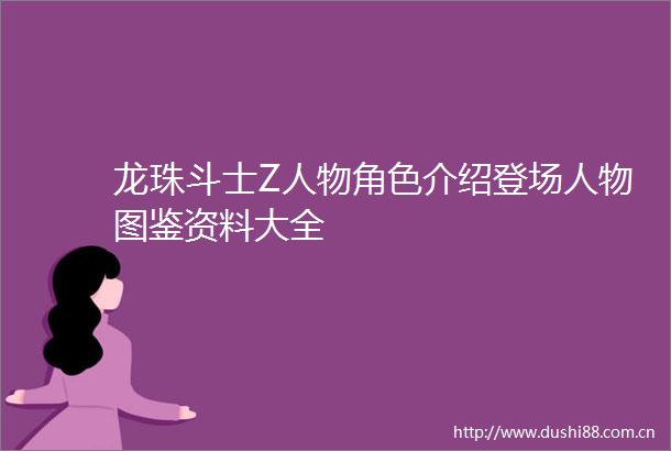 龙珠斗士Z人物角色介绍登场人物图鉴资料大全