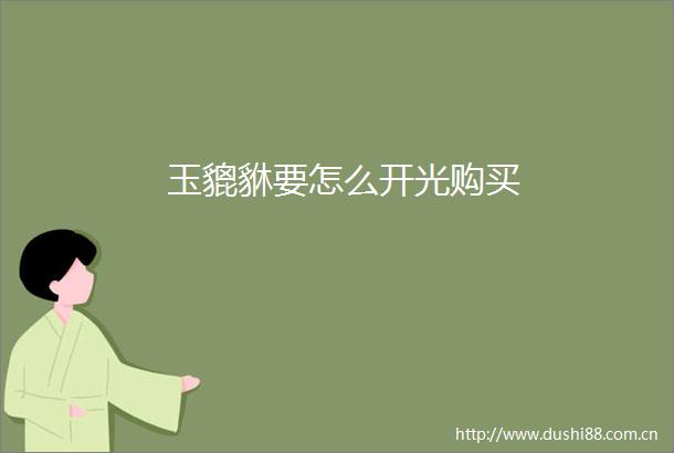 玉貔貅要怎么开光购买