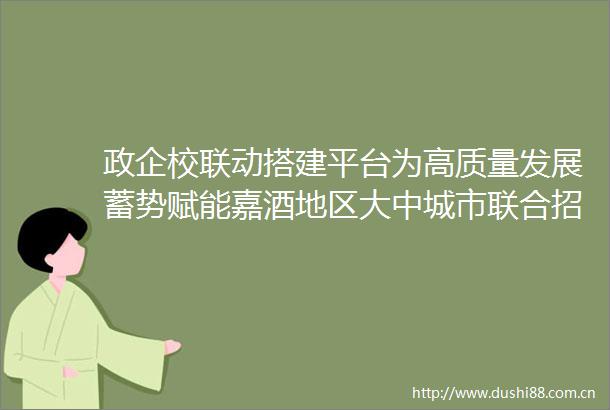 政企校联动搭建平台为高质量发展蓄势赋能嘉酒地区大中城市联合招聘高校毕业生专场活动成效显著