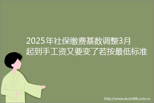 2025年社保缴费基数调整3月起到手工资又要变了若按最低标准缴15年社保退休后可以领多少养老金