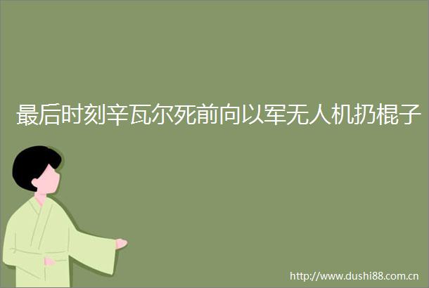 最后时刻辛瓦尔死前向以军无人机扔棍子