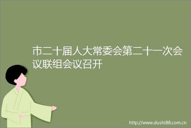 市二十届人大常委会第二十一次会议联组会议召开